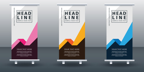 Wall Mural - Roll up banner set design template design. Modern Design. Geometric Banner Vector illustration