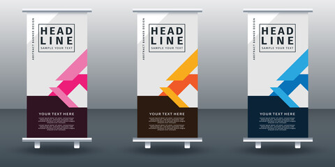 Wall Mural - Roll up banner set design template design. Modern Design. Geometric Banner Vector illustration