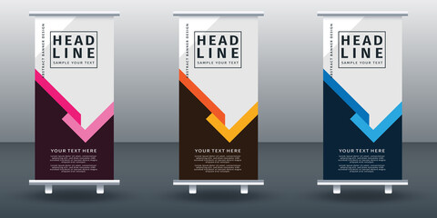 Wall Mural - Roll up banner set design template design. Modern Design. Geometric Banner Vector illustration