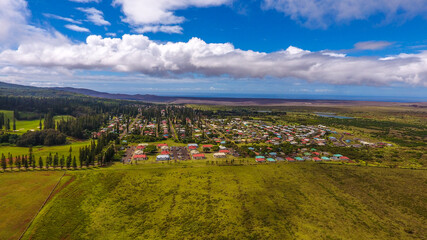 Wall Mural - Aeria view of Lanai city, Hawaii