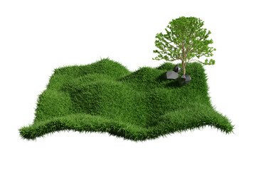 Aufkleber - small landscape with tree and stone