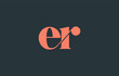 joined letter R with E, ER logo design