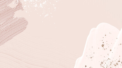 Canvas Print - acrylic paint texture frame on pastel pink background