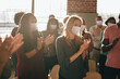 © Rawpixel.com - Business party in new normal with crowded people wearing masks