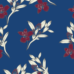 Beautiful seamless floral pattern background.
