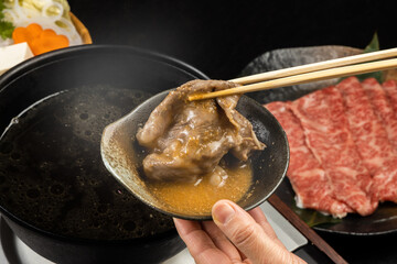 Canvas Print - しゃぶしゃぶ　 Shabu-shabu japanese food