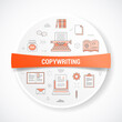 © teguhjatipras - copywriting or copywriter with icon concept with round or circle shape