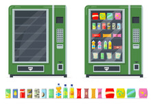 Vending Machines And Snacks Set