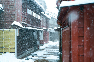 Canvas Print - A snow day in Kanazawa, 2021.