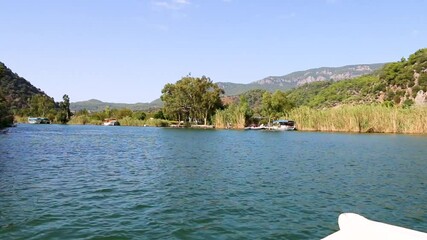 Wall Mural - dalyan river köyceğiz lake boat tour and king tombs