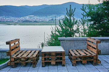 Garden furniture made from recycling pallets