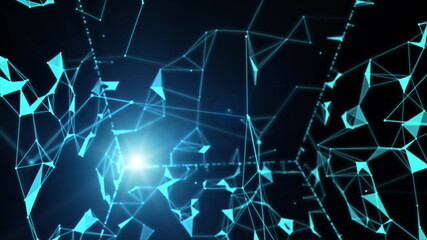 Wall Mural - Polygonal Network Shape Dynamic Gradients 4K