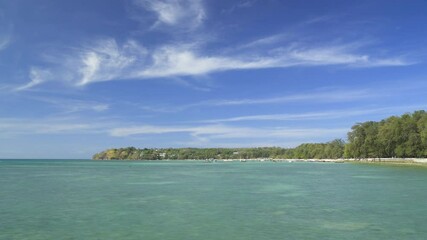 Wall Mural - crystal clear turquoise blue sea at rawai beach, phuket, thailand