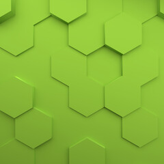 Wall Mural - Abstract modern green honeycomb background