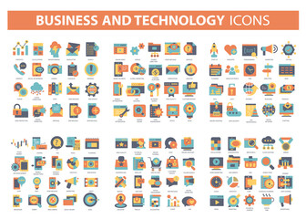 Wall Mural - business and marketing, programming, data management, internet connection, social network, computing