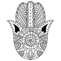 Illustration of a ornament. Painting for adult anti stress coloring page, book.