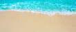 © kanachaifoto - Summer sandy beach Background / wave, sea and sand for free space for you to put text..