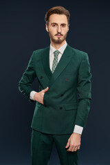 elegant green suit