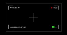 Screen Monitor View Finder Camera Camcorder Display Flashing Battery And Recording Counting Time