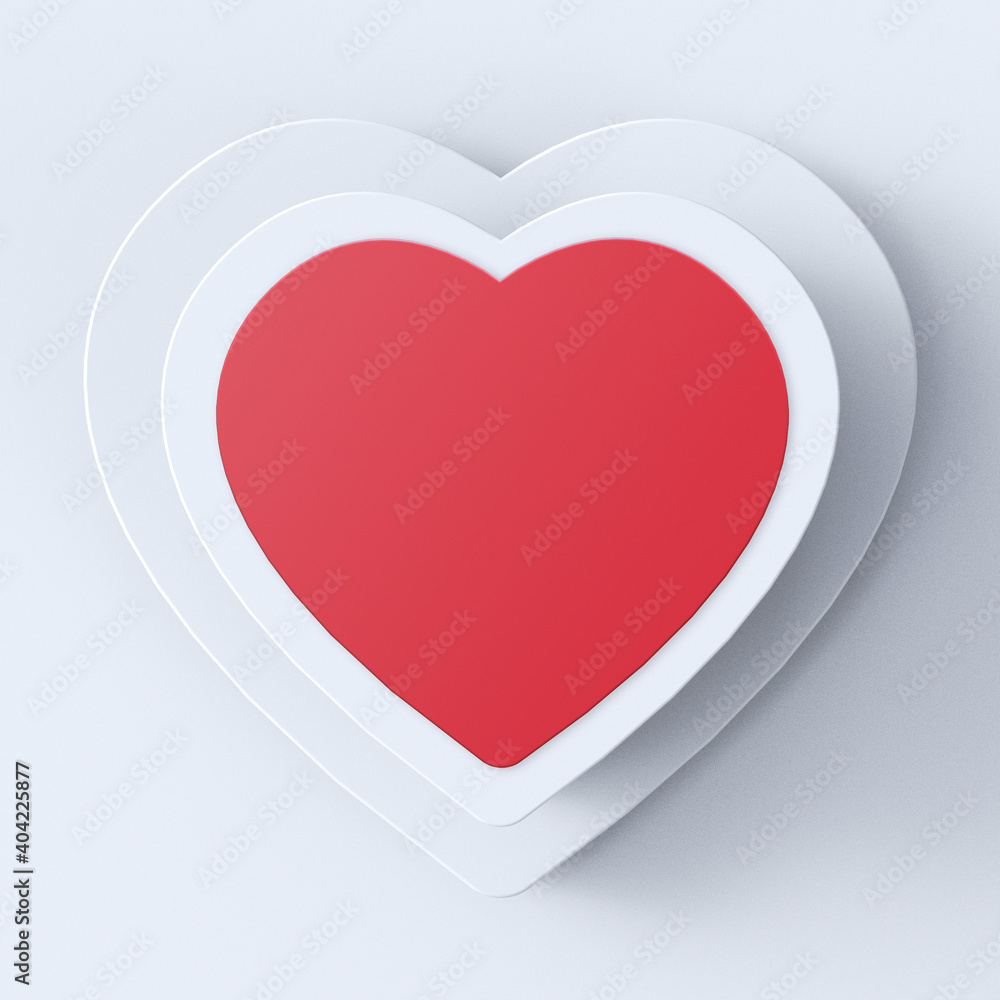 Valentine’s Day Mockup 3D Rendering Design - obrazy, fototapety, plakaty 