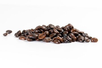 coffee beans isolated on the Background white Year 2021