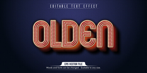 Poster - Olden text, old style editable text effect