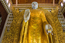 Golden Buddha Of Dhamikarama Burmese Buddhist Temple In Penang, Malaysia