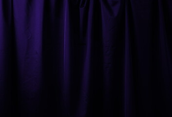 Dark violet luxury fabric background, drapery texture