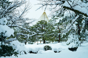 Canvas Print - Snow day in Kanazawa, 2021.