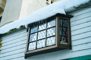 Wall Mural - Snow day in Kanazawa, 2021.