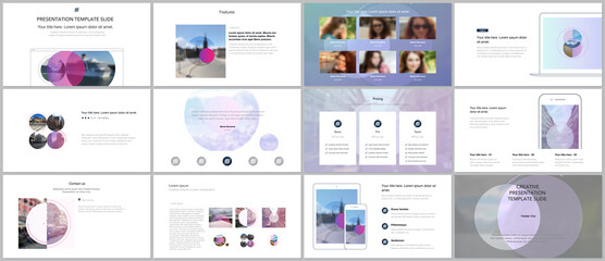 Wall Mural - presentation design vector templates, multipurpose template for presentation slide, flyer, brochure 