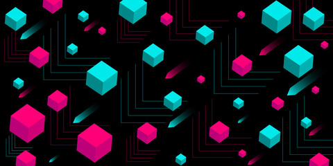 Colored modern background in the style of the social network. Digital background. Stream cover. Social media concept. Vector illustration.