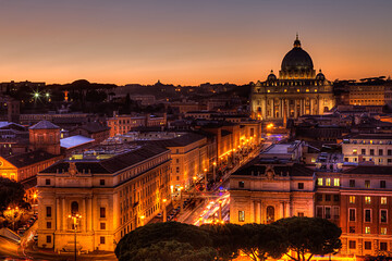 vatican city at sunset