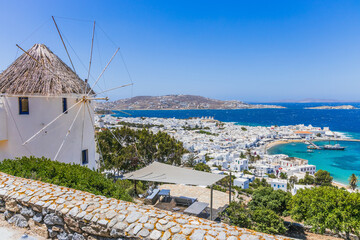 Wall Mural - Mykonos, Greece. Panoramic view of Mykonos town, Cyclades islands.