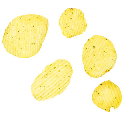 Poster - Chips isolated on white background.