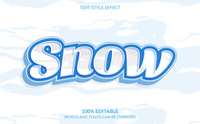 Editable Text Effect, Snow Text Style