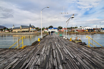 The promenade in Puerto Natales, Chile