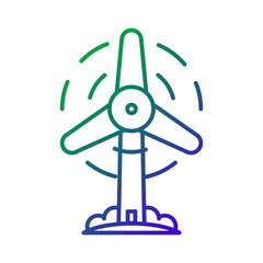 Wall Mural - Wind turbine icon