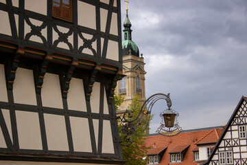 Poster - One of the oldest and most beautiful timber-brick houses preserved in Eisenach in Germany is Luther's House.