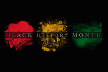 An Abstract Illustration Of African Flag Color Brush Strokes On A Black Background For Black History Month