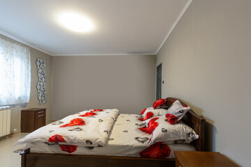 Interior of a two bed hotel bedroom