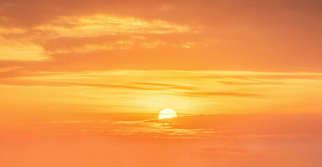 Wall Mural - The sky with cloud beautiful Sunset background