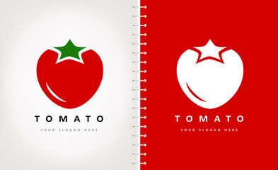 Poster - Tomato logo vector. Vegetable design.