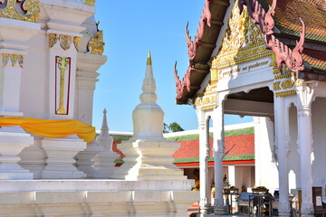 Wall Mural - Golden statue of buddha in temple, Thailand	