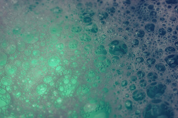 Aufkleber - Beautiful abstract green bubbles background pattern for design. Liquid fluid texture for background, banner.