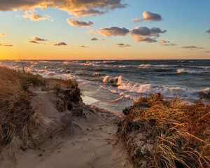 sunset on the beach