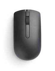 Top view of  black wireless computer mouse