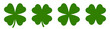 Four leaf clover simple icon set vector