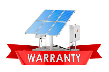 Wall Mural - Solar panel warranty concept. 3D rendering