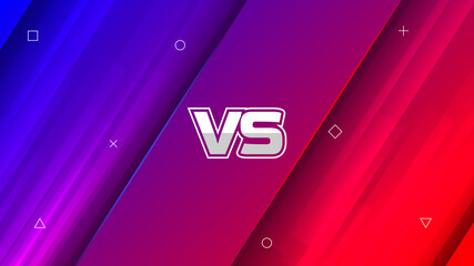 Sticker - Versus background with modern style. Blue and red background
